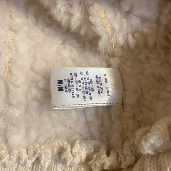 GUESS faux-leather coat features a faux-shearling lining and trim. - Picture 7 of 7